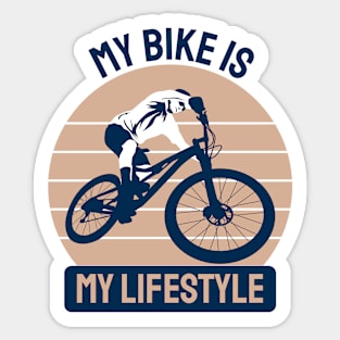 My Bike Is My Lifestyle Bold and Stylish Biker Graphic Tee Sticker